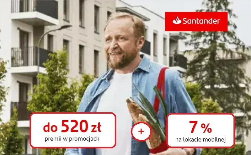 Konto Santander bonus 520 zł do końca sierpnia